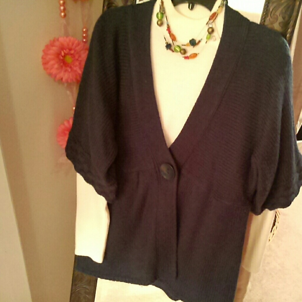 New Directions 3/4 sleeve cardigan sweater